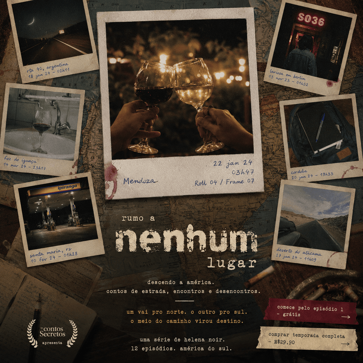 Rumo a Lugar Nenhum — capa da série